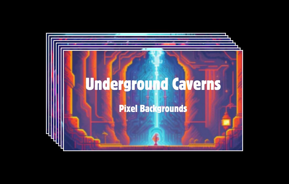 Pixel Backgrounds - Underground Caverns-image